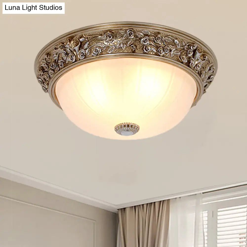 Minimalist Semi-Ball Ceiling Light: 2/3-Head Resin Fixture In Aged Silver (13/16 Wide) / 13