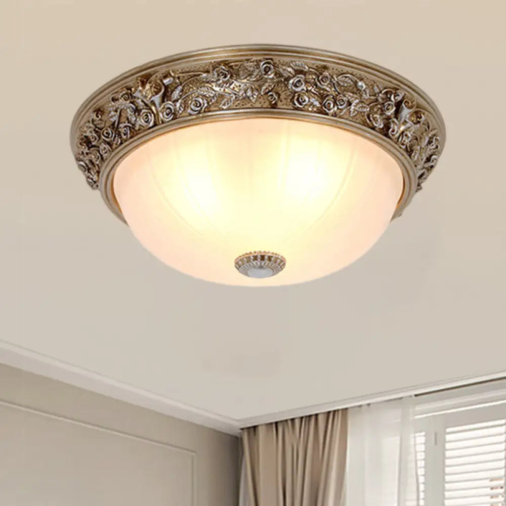 Minimalist Semi - Ball Ceiling Light: 2/3 - Head Resin Fixture In Aged Silver (13’/16’ Wide) / 13’