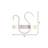 Minimalist Swirl Led Wall Light Fixture For Living Room In Warm/White