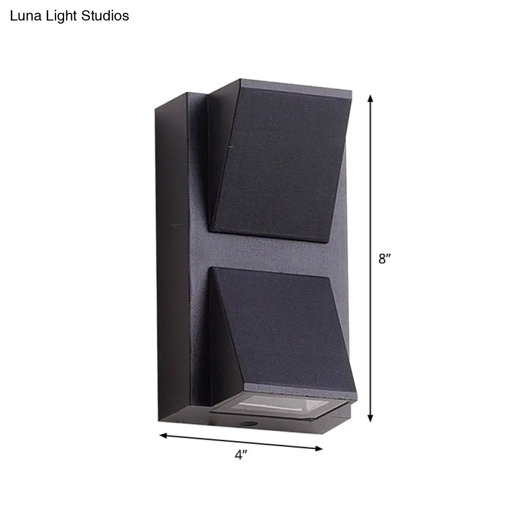 Minimalist Triangle Aluminum Flush Wall Sconce - Small/Large Black Corridor Lamp