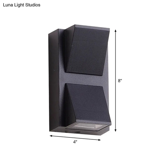 Minimalist Triangle Aluminum Flush Wall Sconce - Small/Large Black Corridor Lamp