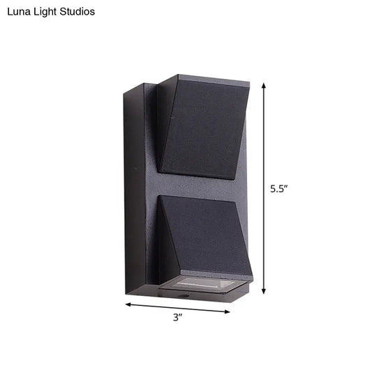 Minimalist Triangle Aluminum Flush Wall Sconce - Small/Large Black Corridor Lamp