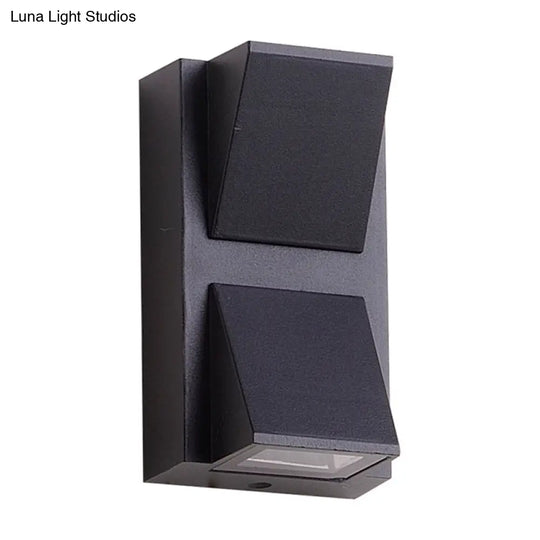 Minimalist Triangle Aluminum Flush Wall Sconce - Small/Large Black Corridor Lamp