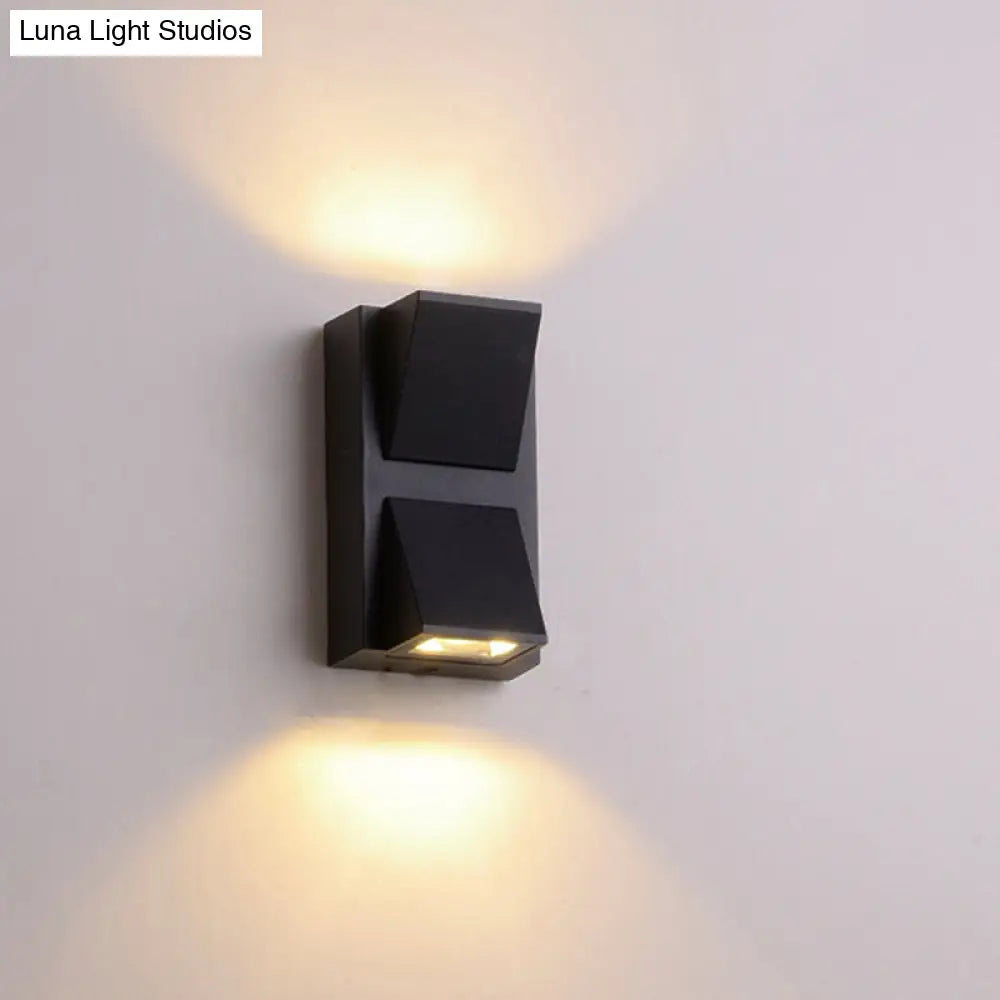 Minimalist Triangle Aluminum Flush Wall Sconce - Small/Large Black Corridor Lamp