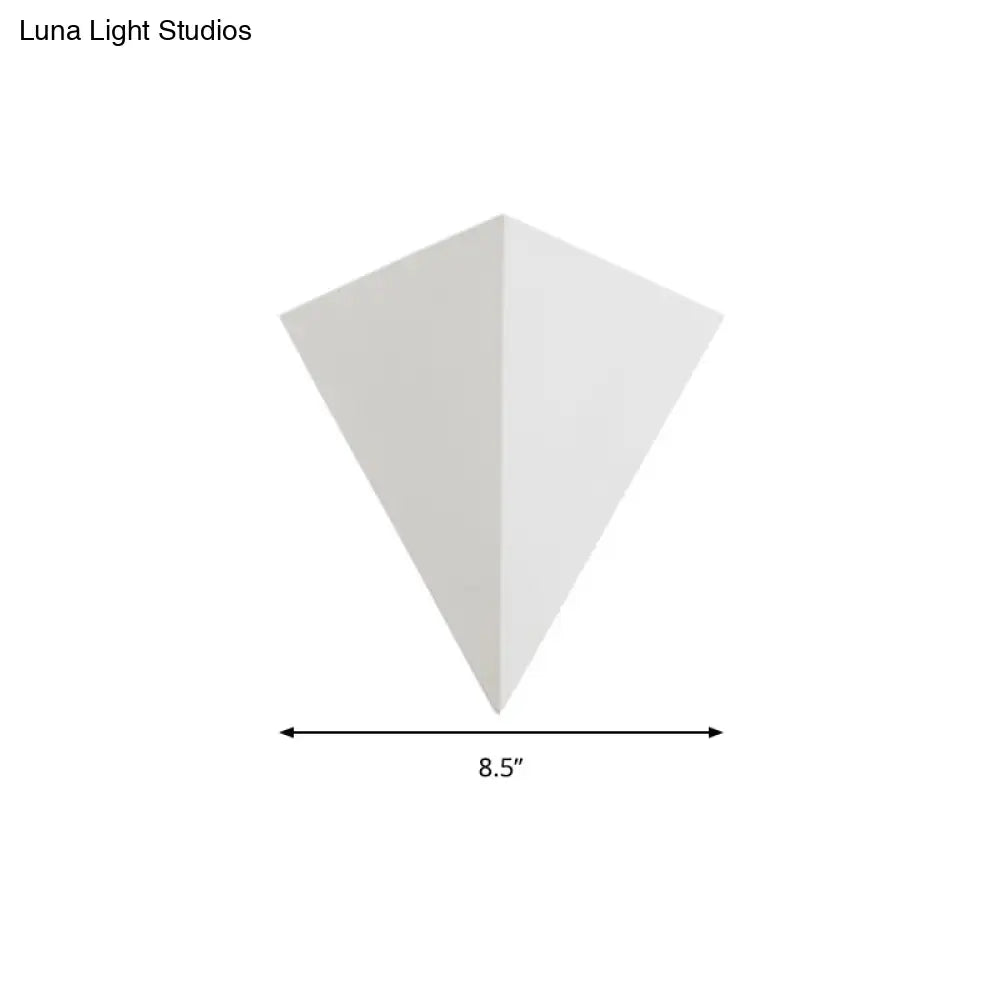 Minimalist Triangle Metallic Wall Lamp With Led Warm/White Lighting For Living Room