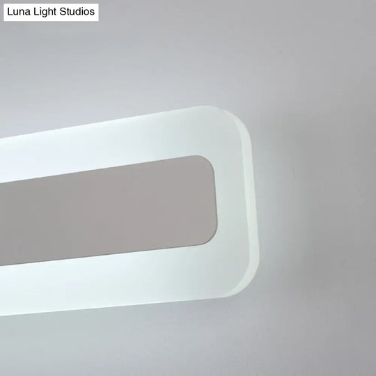 Minimalist Ultrathin Acrylic White Led Wall Sconce Vanity Light Fixture