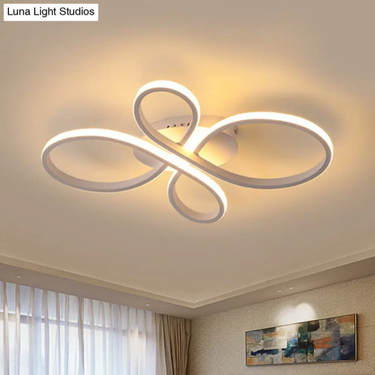 Minimalist White/Coffee Led Ceiling Light With Acrylic Frame And Adjustable Warm/White/Natural