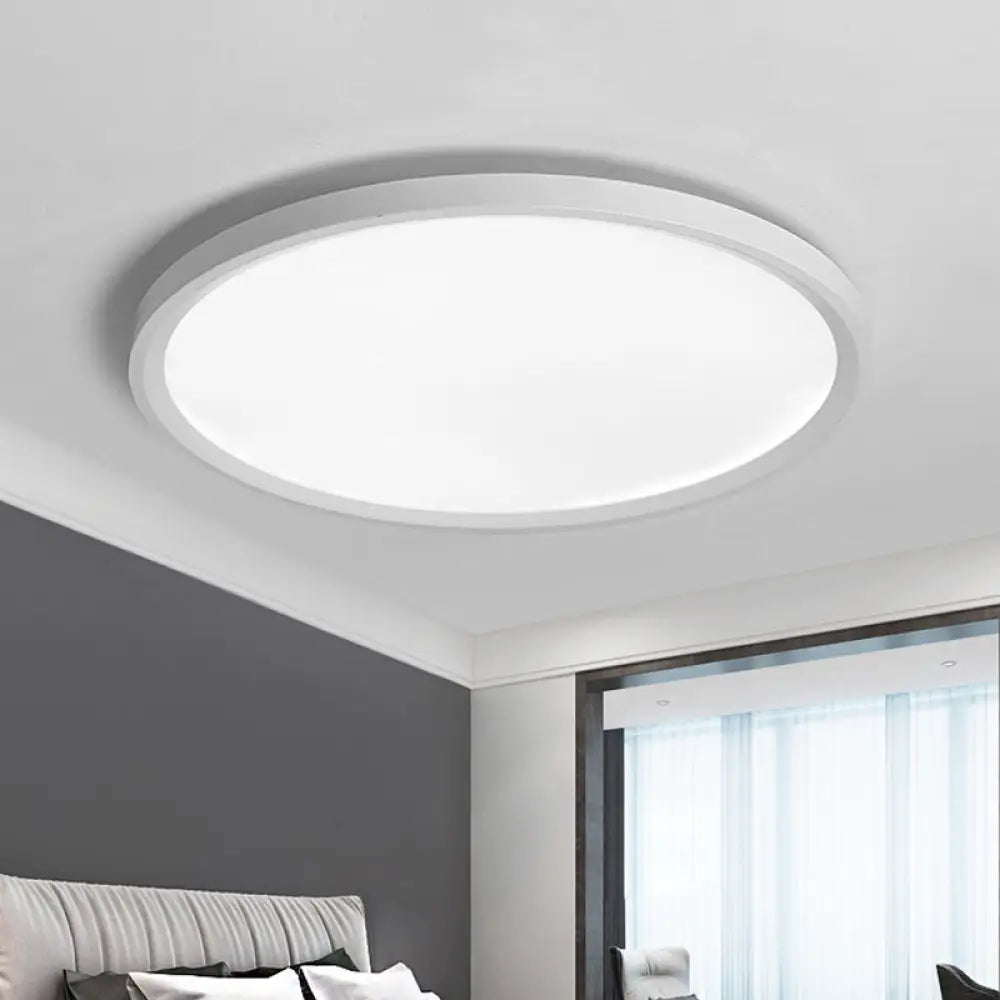 Minimalist White Disc Flush Light - Super Thin Acrylic Led Ceiling Lamp 16’/19.5’/23.5’ Dia