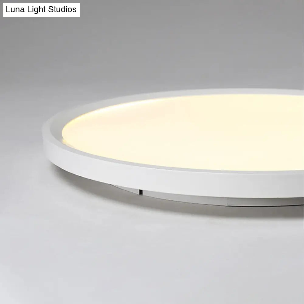 Minimalist White Disc Flush Light - Super Thin Acrylic Led Ceiling Lamp 16’/19.5’/23.5’ Dia