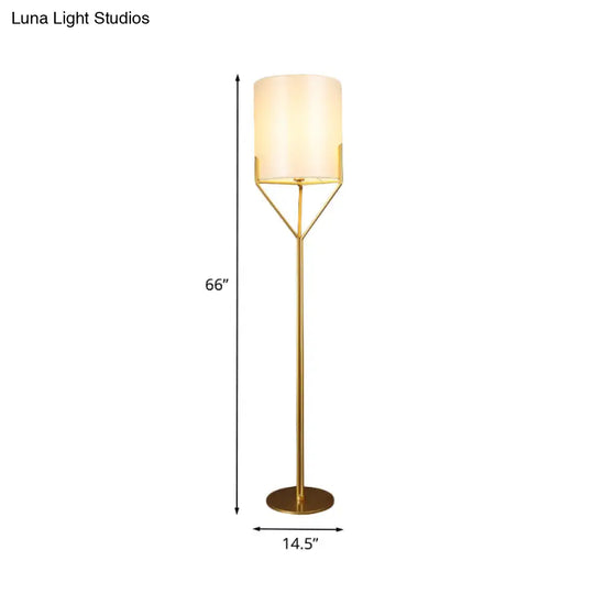 Minimalist White Ellipse Floor Reading Lamp With Single Metal Head - Ideal Standing Light For Living