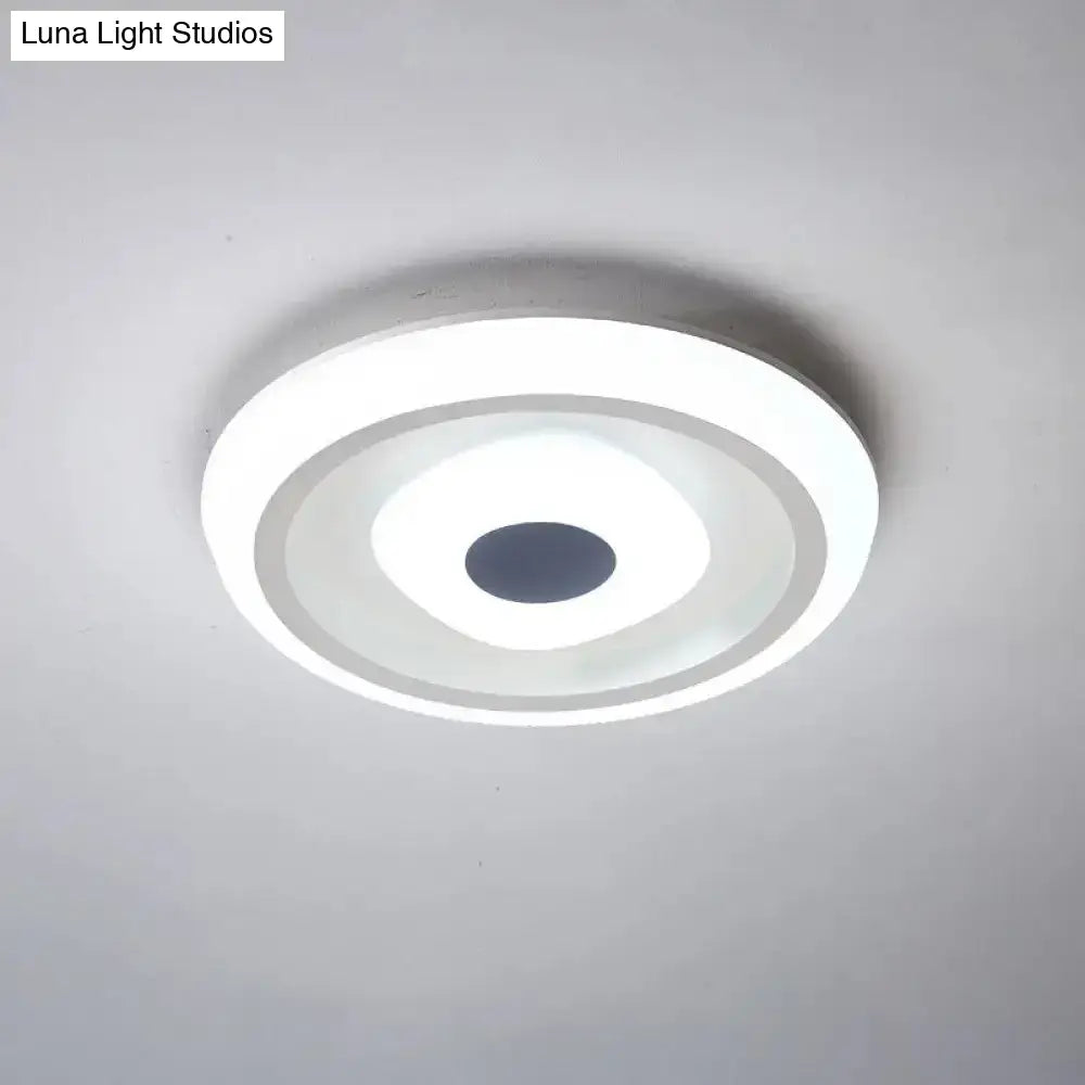 Minimalist White Led Ceiling Lamp In Square/Round Shape With Acrylic Flush Mount Perfect For Hotels