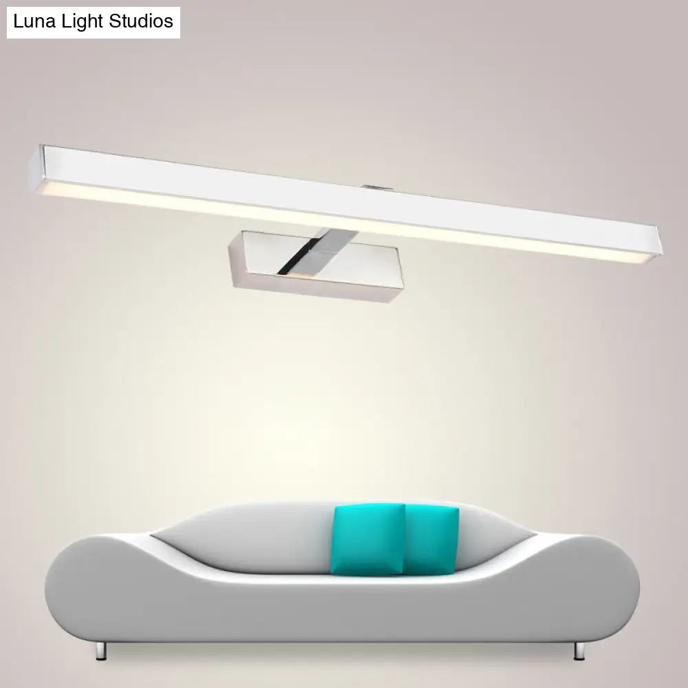 Minimalist White Rod Acrylic Led Wall Lamp - Bathroom Vanity Light