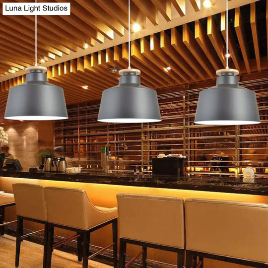 Minimalist Wooden And Metal Pendant Light For Restaurant Ceiling