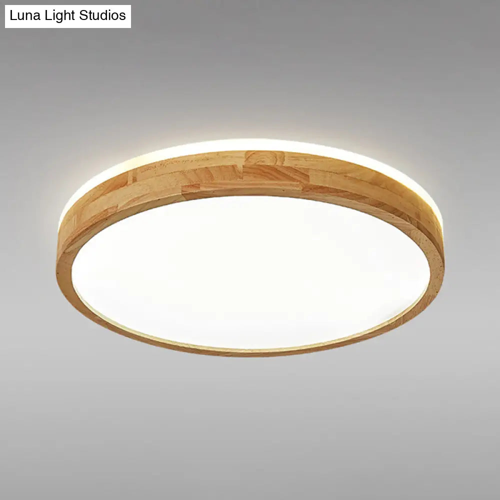 Minimalist Wooden Led Ceiling Mount Fixture