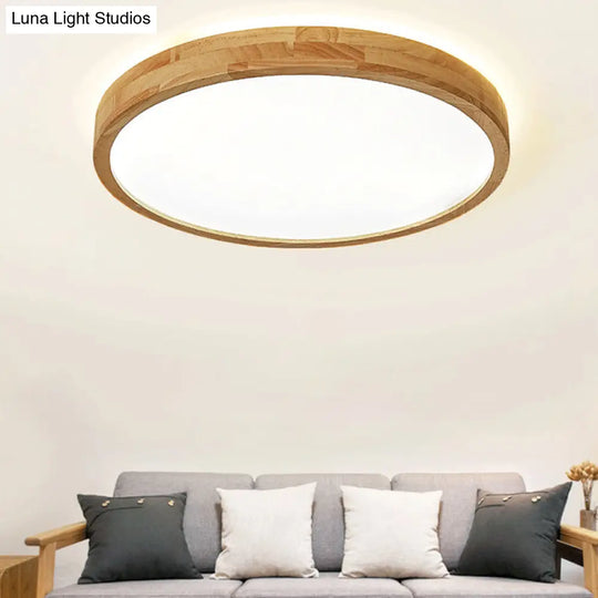 Minimalist Wooden Led Ceiling Mount Fixture