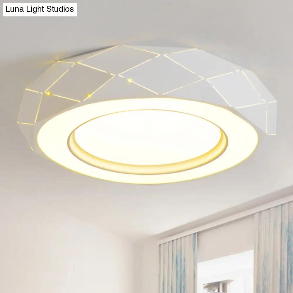 Minimalistic Acrylic Shade Led Ceiling Light In White 11’/19.5’/24.5’ Wide