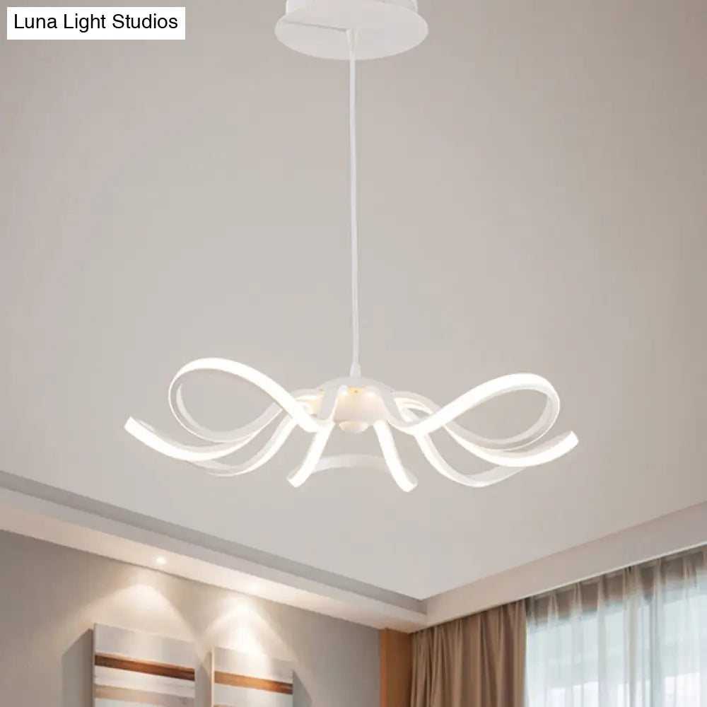 Modern Aluminum Led Pendant Light Fixture - Minimalist Rosette Hanging For Bedroom And More