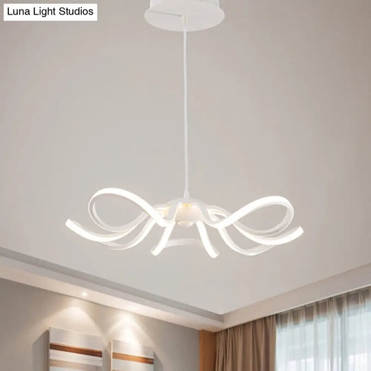 Modern Aluminum Led Pendant Light Fixture - Minimalist Rosette Hanging For Bedroom And More