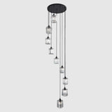 Minimalistic Black Geometric Prismatic Crystal Ceiling Light For Staircase 9 /