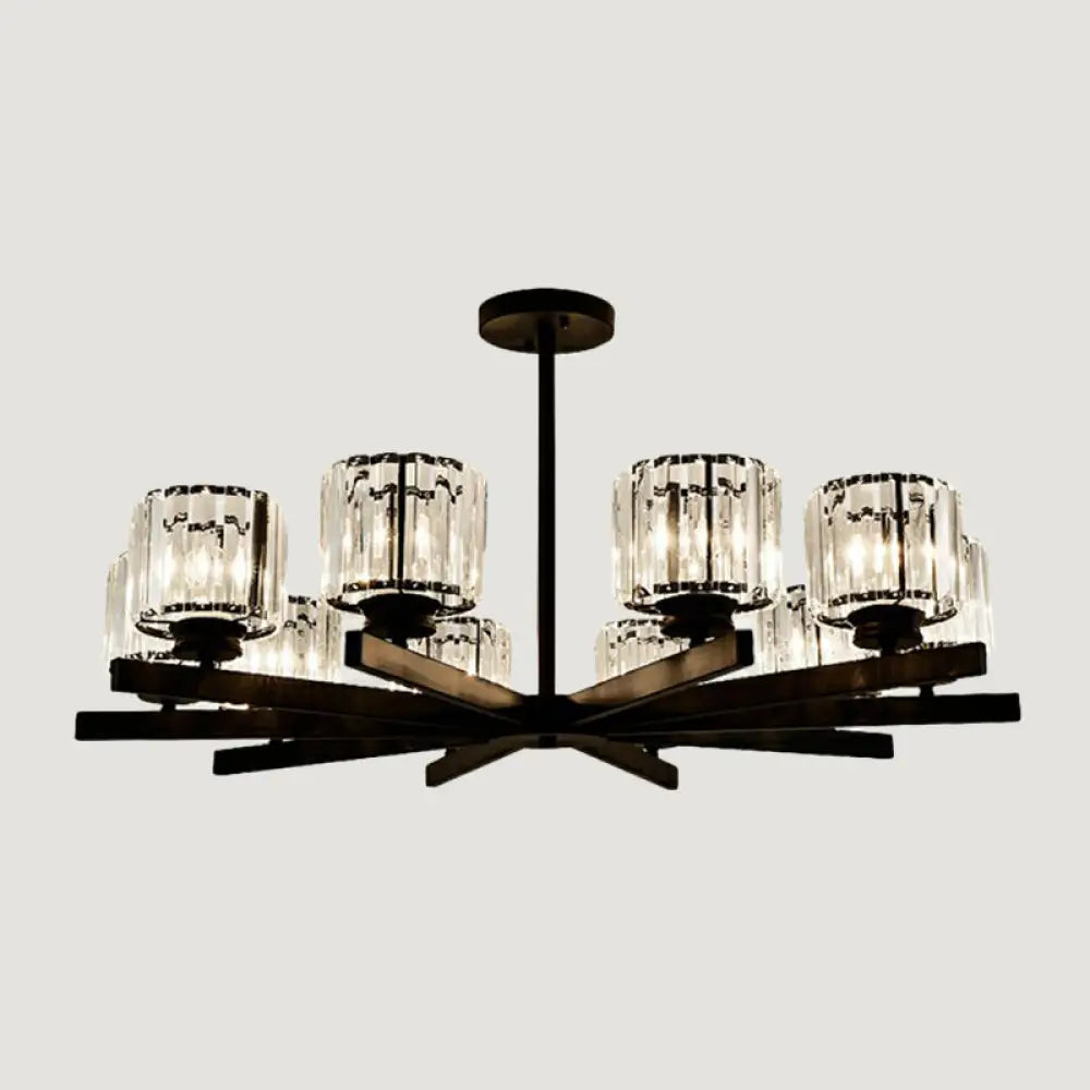 Minimalistic Crystal Ceiling Lamp For Living Room 10 / Black