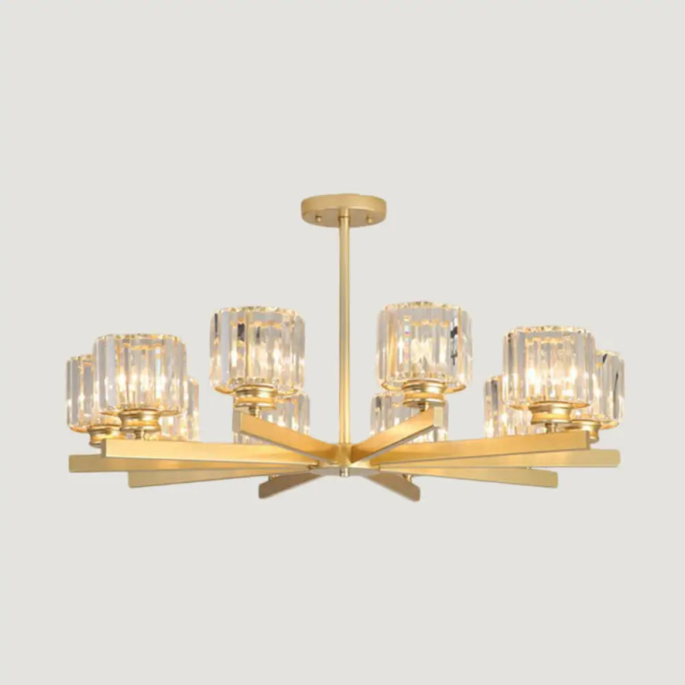 Minimalistic Crystal Ceiling Lamp For Living Room 10 / Gold