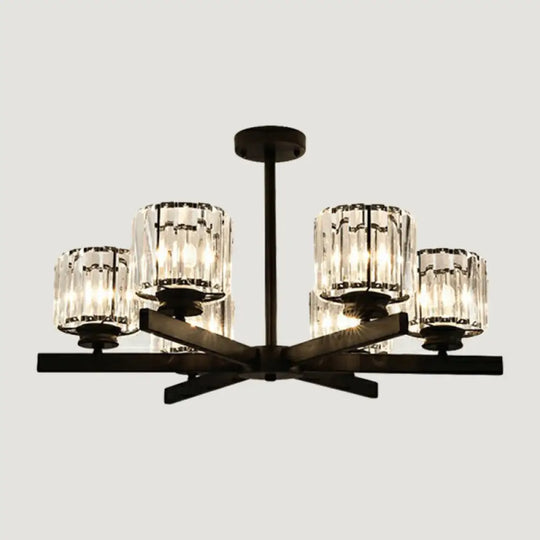 Minimalistic Crystal Ceiling Lamp For Living Room 6 / Black