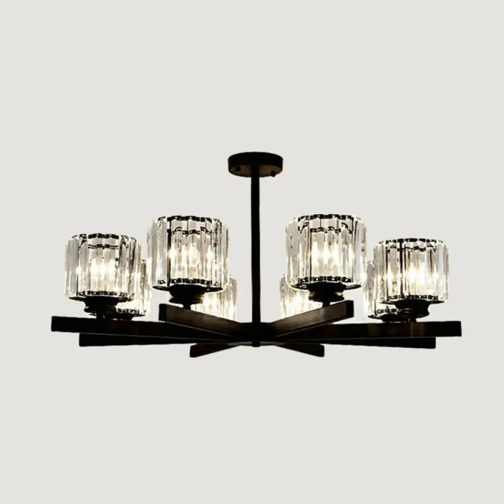 Minimalistic Crystal Ceiling Lamp For Living Room 8 / Black