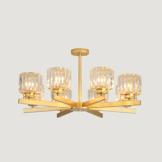 Minimalistic Crystal Ceiling Lamp For Living Room 8 / Gold