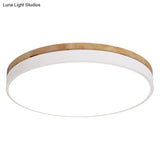 Minimalistic Flush Mount Ceiling Light - 1 Acrylic Disk Design White / 16