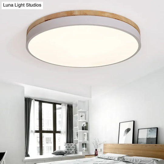 Minimalistic Flush Mount Ceiling Light - 1 Acrylic Disk Design