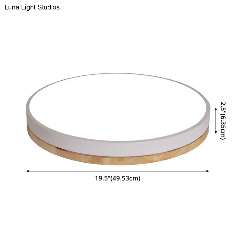 Minimalistic Flush Mount Ceiling Light - 1 Acrylic Disk Design