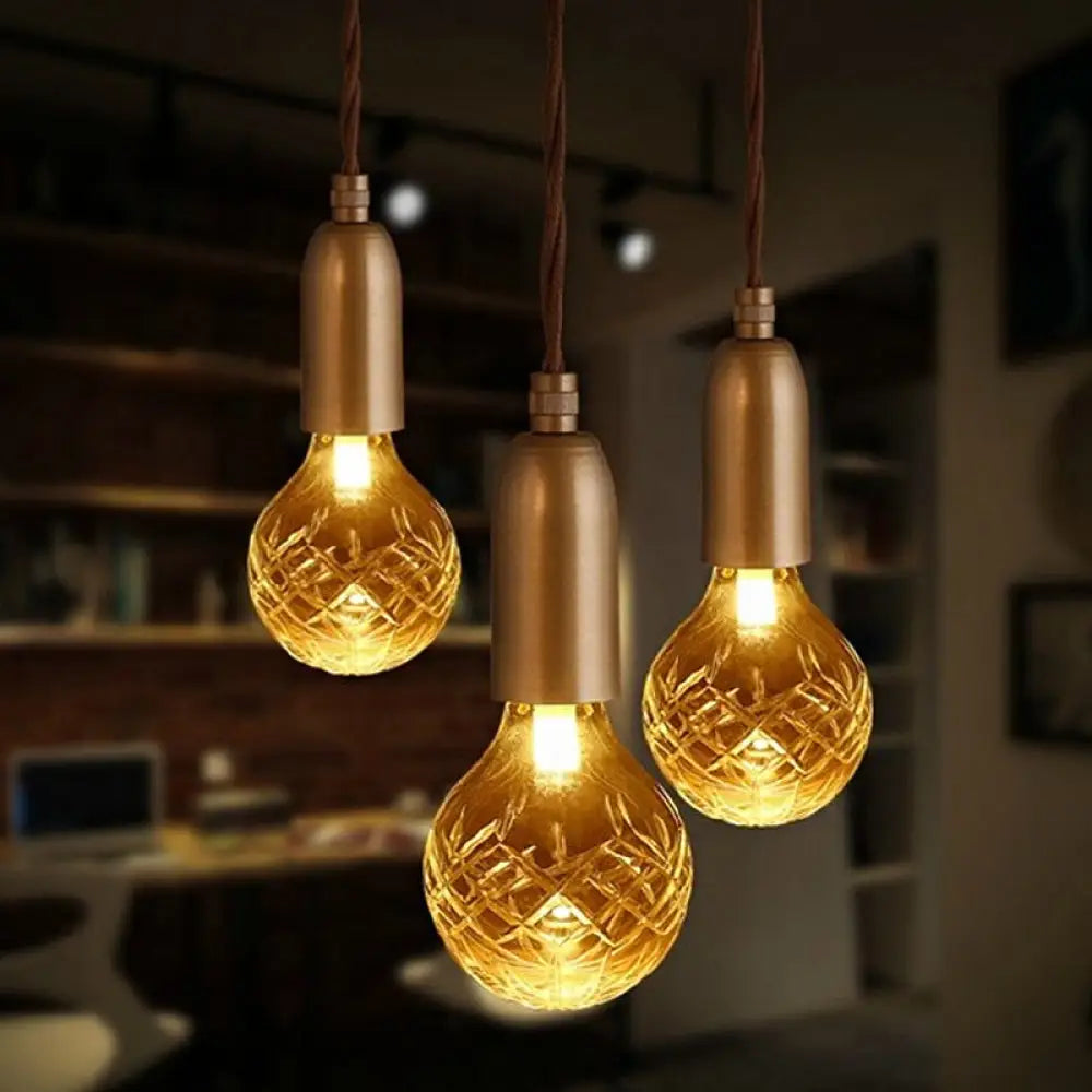 Minimalistic Gold Glass Droplet Pendant Ceiling Light