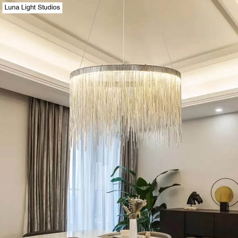 Minimalistic Led Aluminum Chandelier Pendant Light – Perfect For Living Room Ceiling