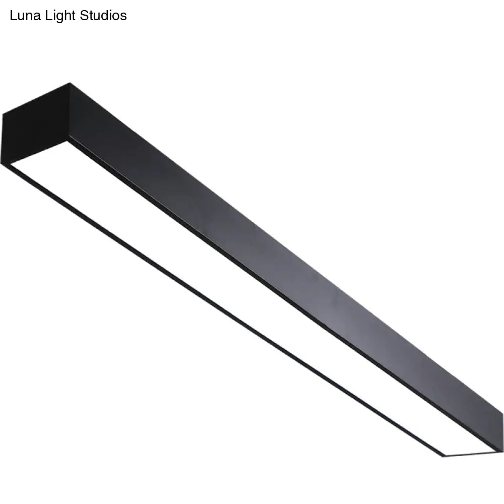 Minimalistic Led Ceiling Light Fixture - Pole Shaped Office Flush Mount