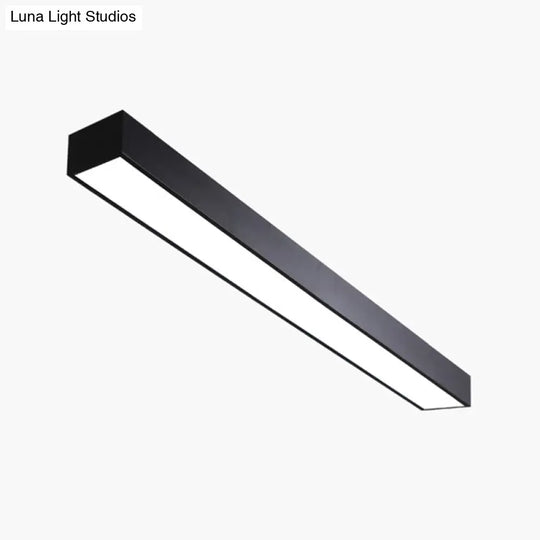 Minimalistic Led Ceiling Light Fixture - Pole Shaped Office Flush Mount