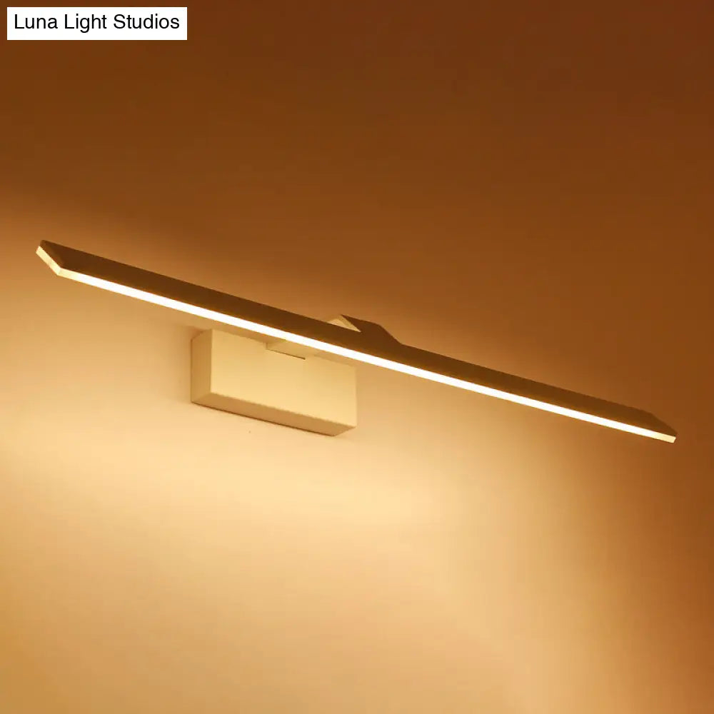 Minimalistic Led Mirror Light: Bar Shaped Acrylic Vanity Wall Fixture