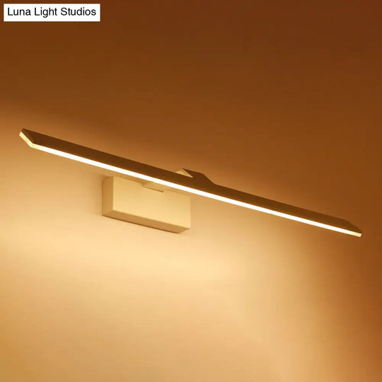 Minimalistic Led Mirror Light: Bar Shaped Acrylic Vanity Wall Fixture