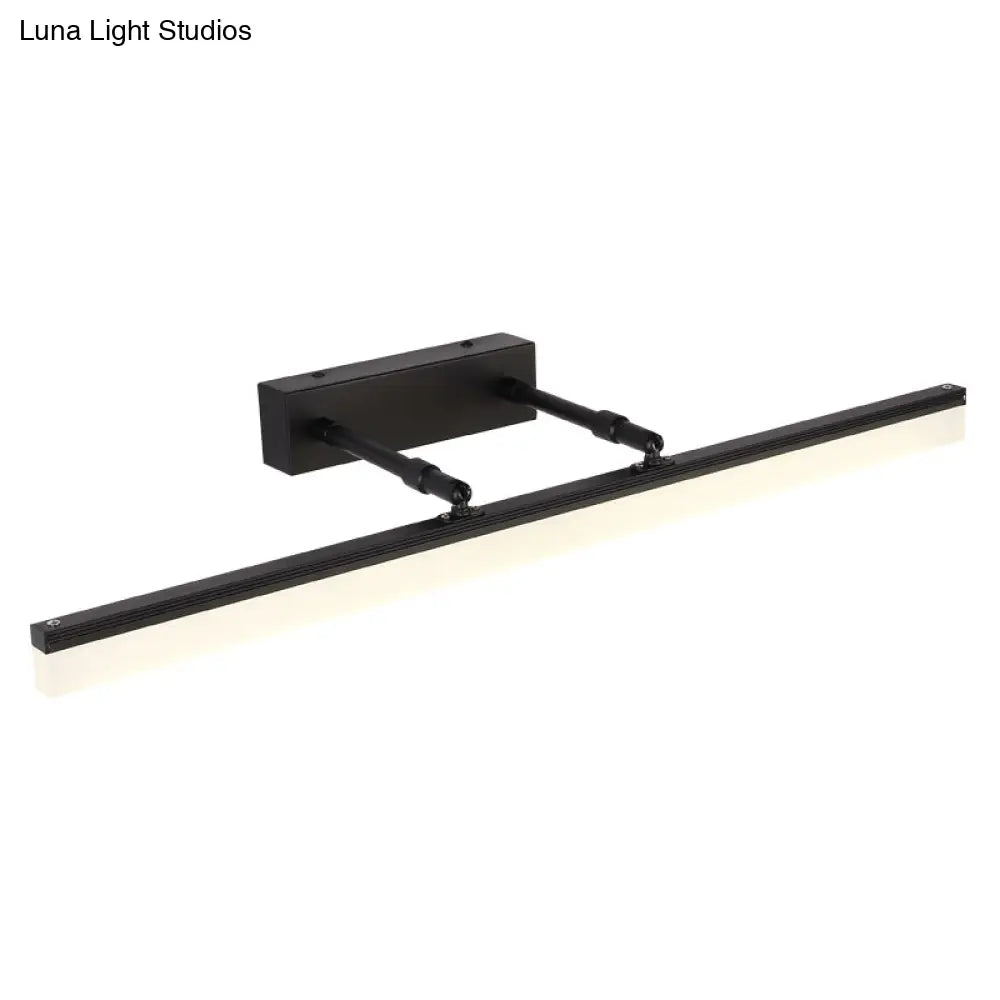 Minimalistic Led Vanity Sconce Light: Retractable Stick Design For Bathroom With Wall Mount Fixture