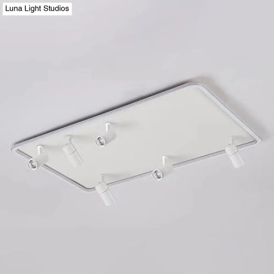 Minimalistic Living Room Glow: Led Acrylic Rectangular Flush Mount Ceiling Spotlight