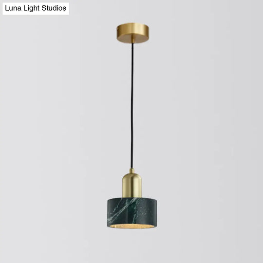 Minimalist Marble Pendant Light For Dining Rooms - Elegant Ceiling Fixture With Shaded Design Green