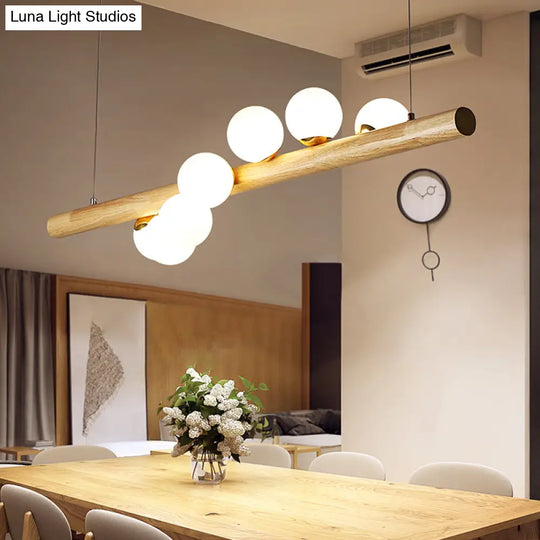 Minimalistic Milk Glass Suspension Light: Elegant Jewelry Pendant For Dining Room