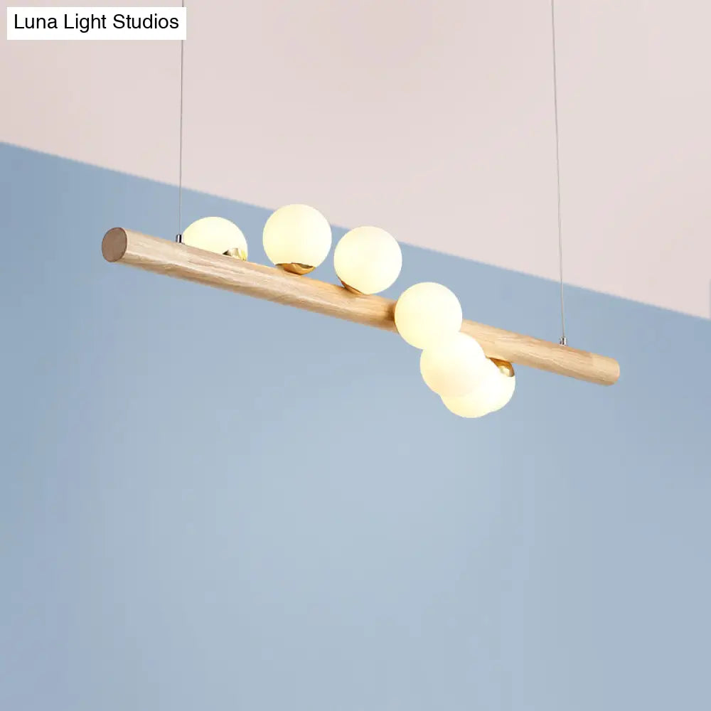 Minimalistic Milk Glass Suspension Light: Elegant Jewelry Pendant For Dining Room