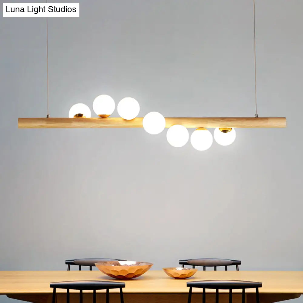 Minimalistic Milk Glass Suspension Light: Elegant Jewelry Pendant For Dining Room