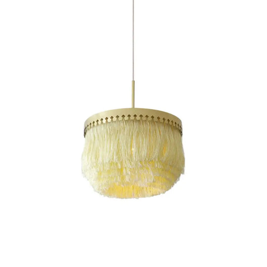 Minimalistic Round Fringe Pendant Light Fixture In Gold

Or

Gold Suspension - Simple & Elegant Gold