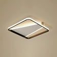 Minimalistic Square Black Acrylic Led Flush Mount Ceiling Light / 16.5’