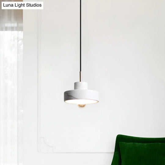 Minimalistic Stone Pendant Ceiling Light - White