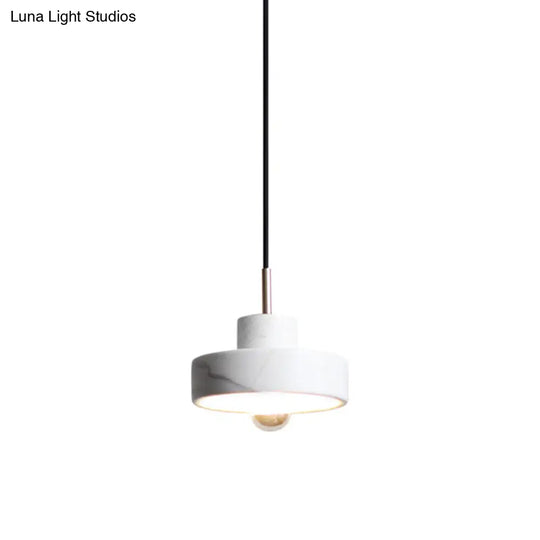 Minimalistic Stone Pendant Ceiling Light - White