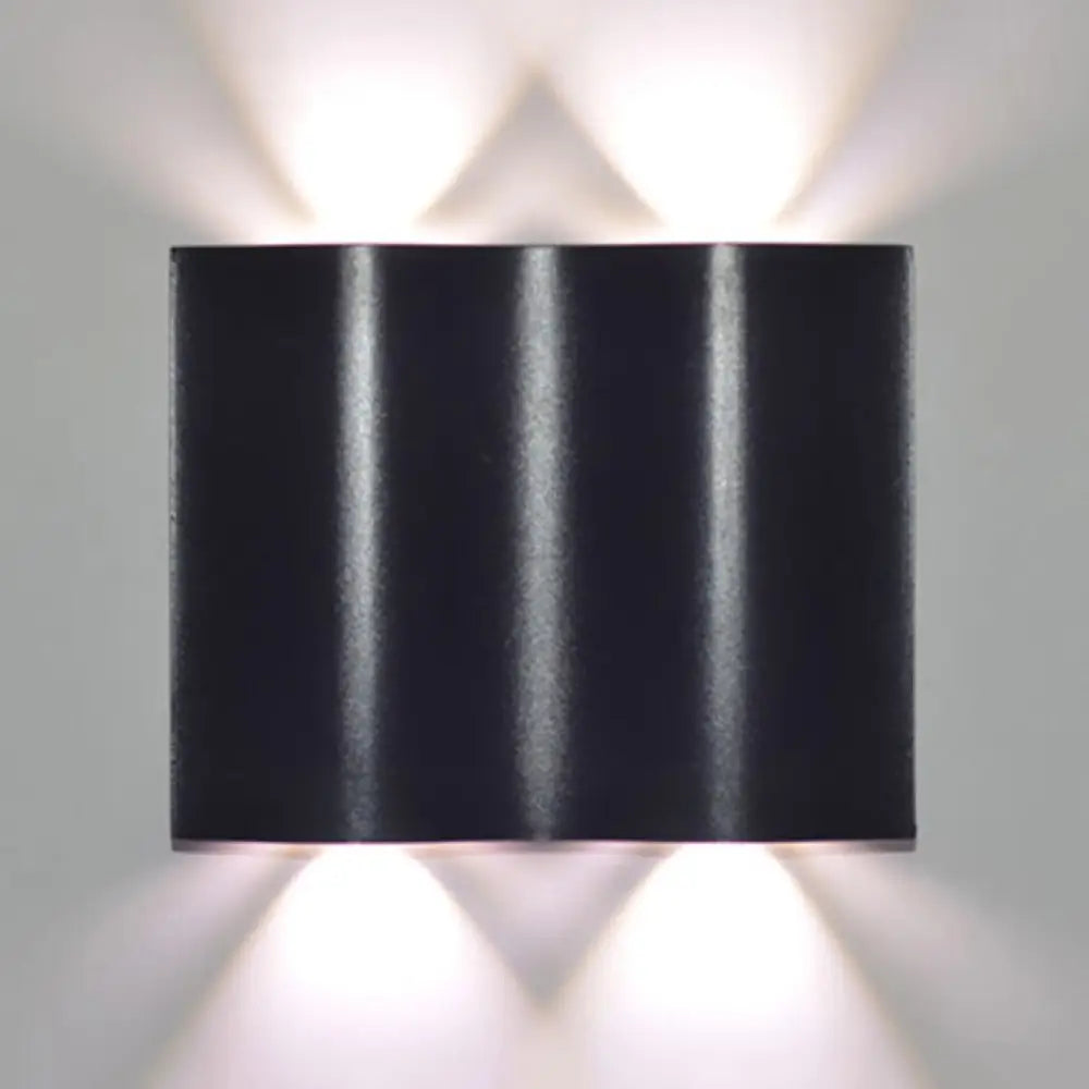 Modern 1/2/3-Light Black Porch Wall Sconce With Wavy Metal Shade And Warm/White Lighting 2 / Warm