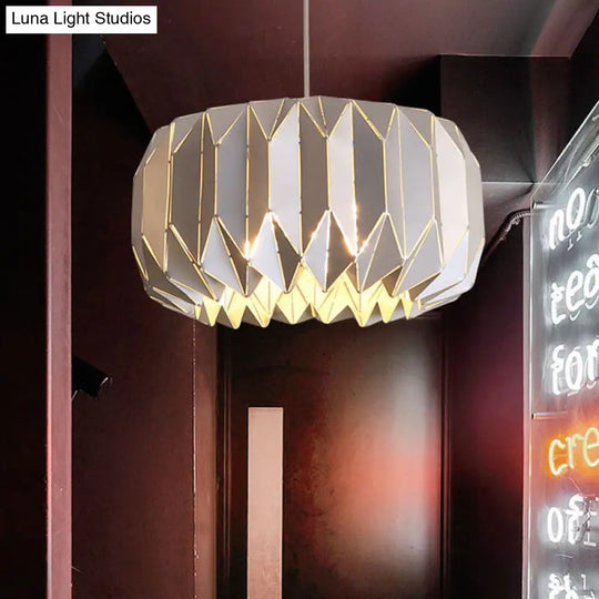 Modern 1-Light Ceiling Pendant With Sleek Silver/Black Metal Shade - Stylish Hanging Lamp Kit Silver