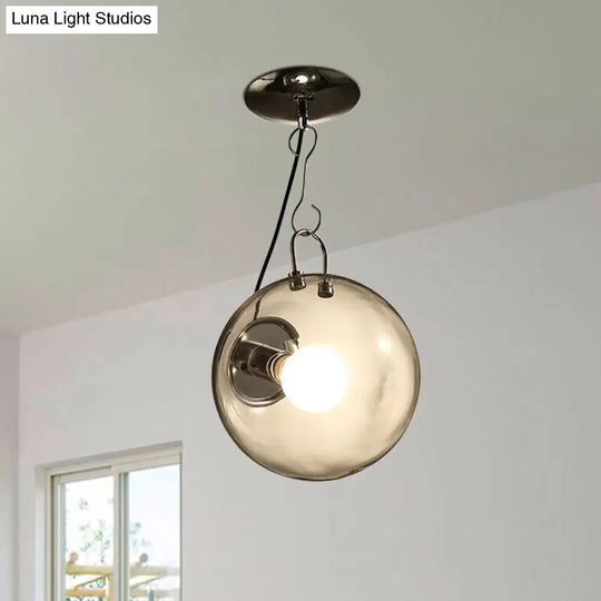 Modern 1-Light Clear Glass Semi Flush Mount - Available In 10 & 12 Width